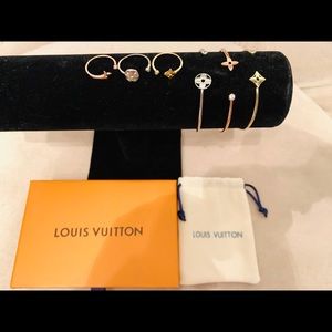 Louis Vuitton rings and bracelet set